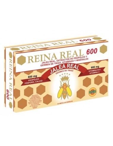 REINA REAL 600, 20 ampollas - ROBIS - JALEA REAL