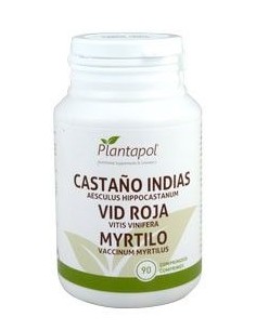 CASTAÑO INDIAS, VID ROJA Y MYRTILO, 90 comp.